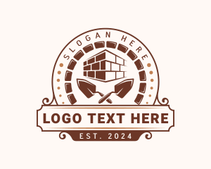 Trowel Masonry Wall Logo