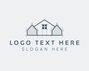 Logistic Hub - House Blueprint Architecture logo design