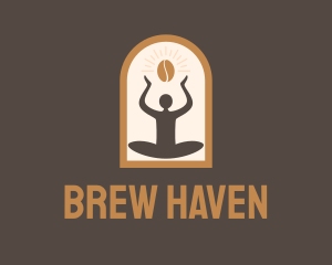 Yoga Coffee Arch logo design