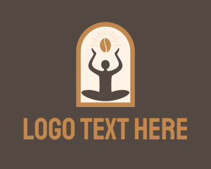 Health Promotion - Yoga Coffee Arch logo design