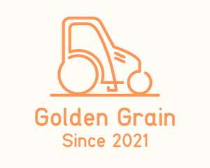 Rice - Orange Rice Tractor logo design