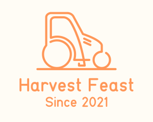 Orange Rice Tractor  logo design