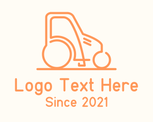 Cultivate - Orange Rice Tractor logo design