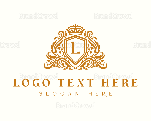 Luxury Royal Shield Crown Logo