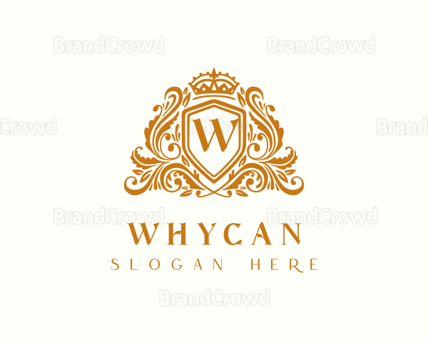 Luxury Royal Shield Crown Logo