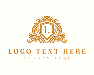Crown - Luxury Royal Shield Crown logo design