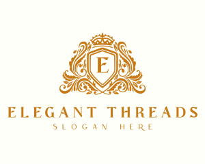 Luxury Royal Shield Crown logo design