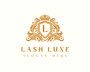 Luxury Royal Shield Crown logo design