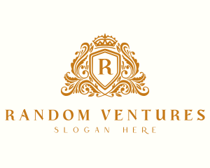 Luxury Royal Shield Crown logo design