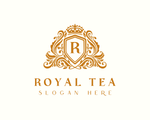 Luxury Royal Shield Crown logo design