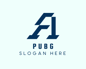 Blue Gaming Letter A Logo