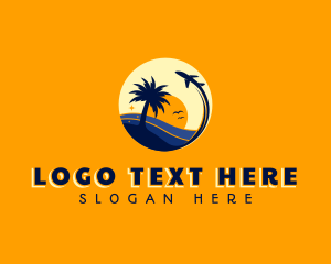 Vacation - Airplane Island Travel logo design