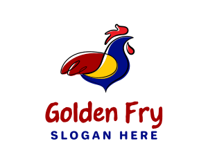 Colorful Chicken Restaurant logo design