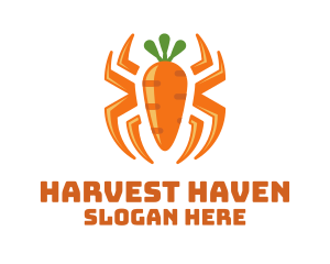 Orange Carrot Spider logo design