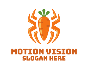 Scary - Orange Carrot Spider logo design