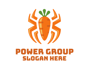 Harvest - Orange Carrot Spider logo design