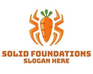 Arachnid - Orange Carrot Spider logo design