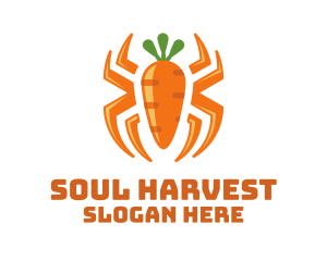 Orange Carrot Spider logo design