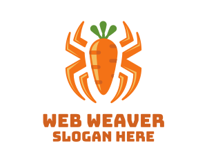Spider - Orange Carrot Spider logo design