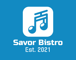 Playlist - Musical Note App logo design