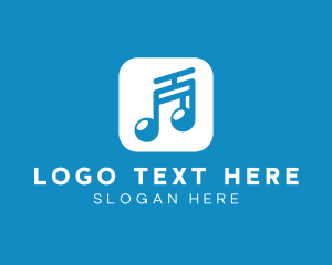 Record Label - Musical Note App logo design