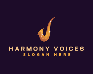 Choir - Saxophone Music Instrument logo design