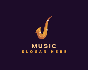 Saxophone Music Instrument logo design