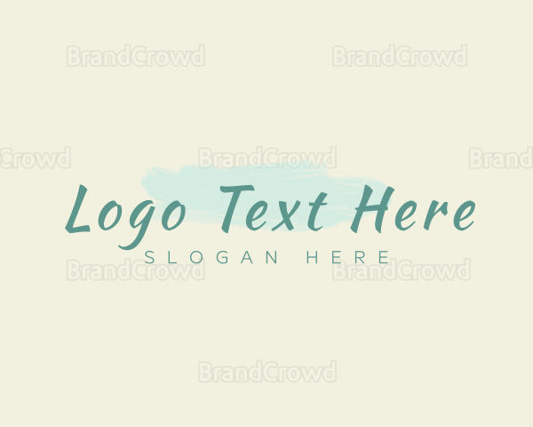 Elegant Spa Paint Brush Logo