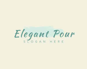 Elegant Spa Paint Brush logo design