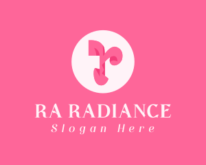 Pink Fashion Letter R logo design