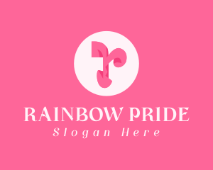 Pink Fashion Letter R logo design