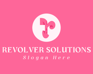 Pink Fashion Letter R logo design