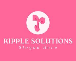 Pink Fashion Letter R logo design