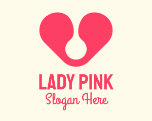 Pink Lovely Heart  logo design