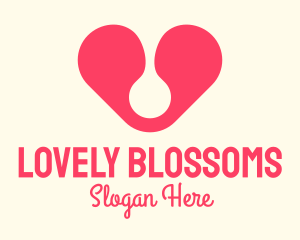 Lovely - Pink Lovely Heart logo design