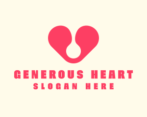 Pink Lovely Heart  logo design