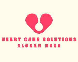 Pink Lovely Heart  logo design