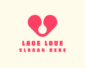 Pink Lovely Heart  logo design