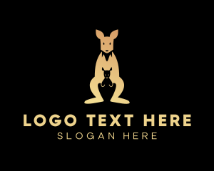 Roo - Kangaroo Joey Safari logo design