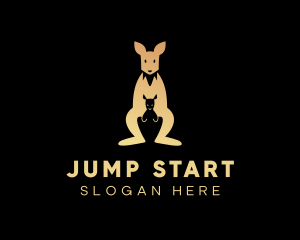 Kangaroo Joey Safari logo design