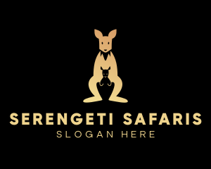 Kangaroo Joey Safari logo design