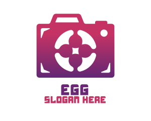 Vlogger - Gradient Camera Shutter logo design