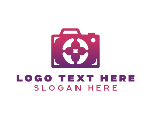 Camera - Gradient Camera Shutter logo design