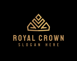 Gold Luxe Crown Royal logo design