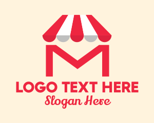Stall - Market Mart Store Letter M logo design