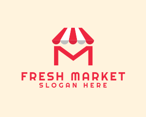 Stall - Market Mart Letter M logo design