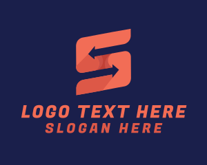 Direction - Arrow Logistics Letter S logo design