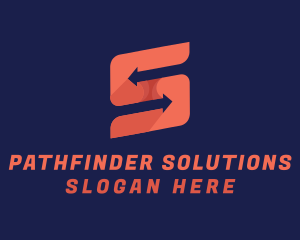 Directional - Arrow Logistics Letter S logo design