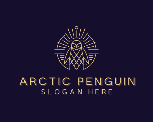 Penguin Crest Heraldry logo design