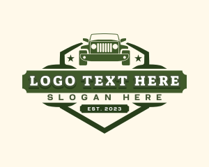 Army - Military Jeep Car logo design